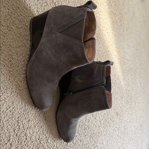 Vionic Charcoal Suede Ankle Booties